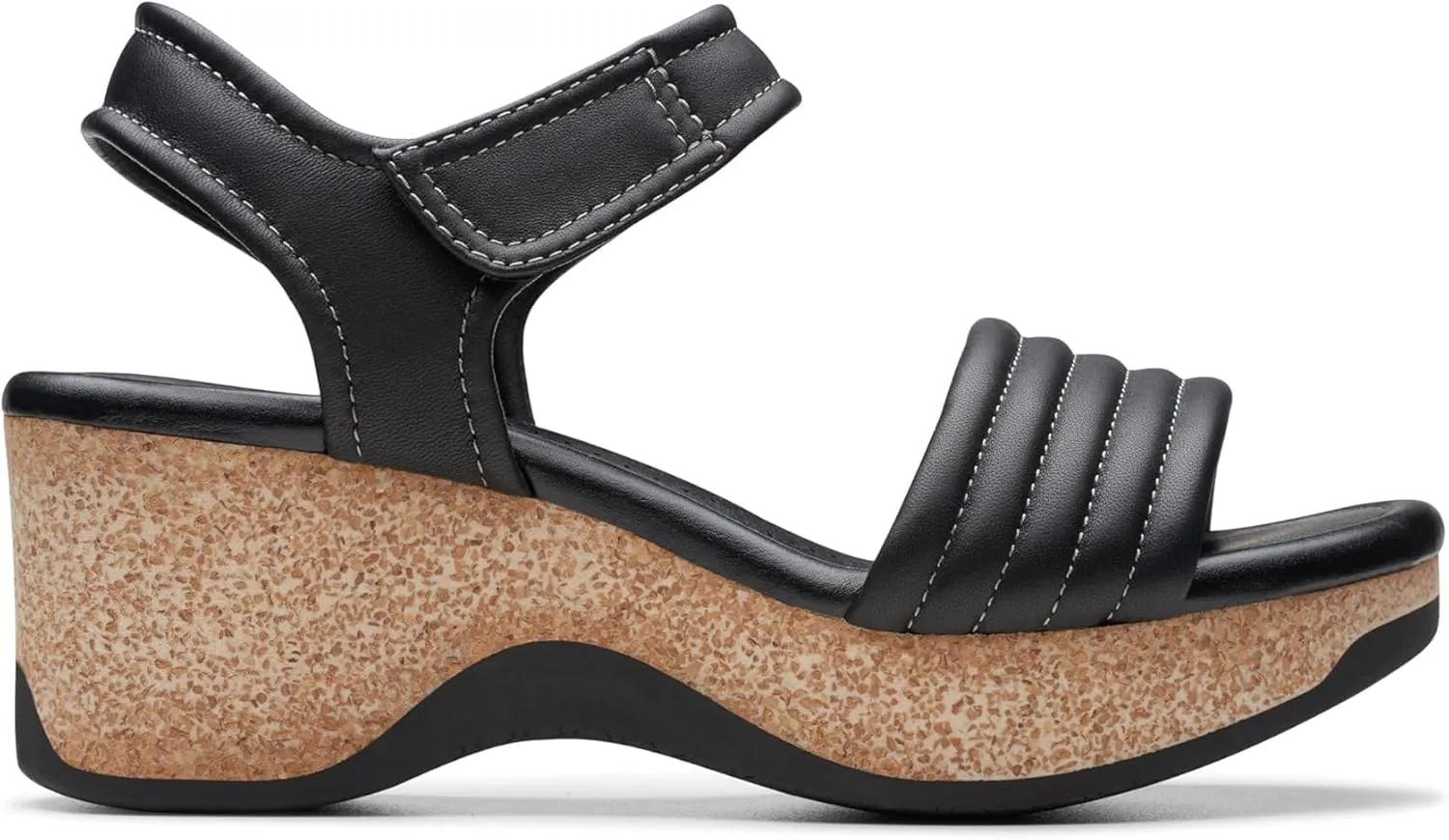 Clarks Womens Chelseah Gem Cork Leather Ankle Strap