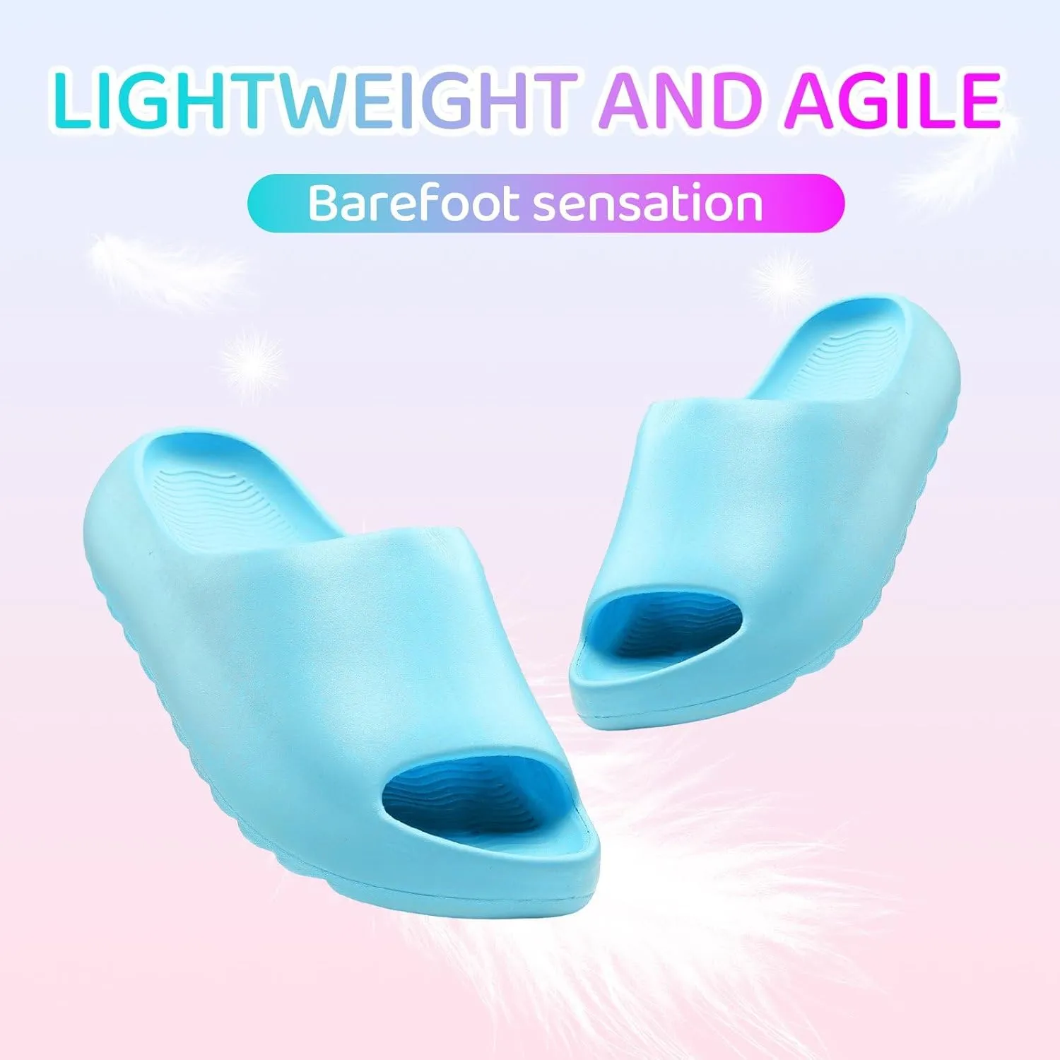 Cloud Slides for Kids,Boys Girls Shower Slippers Bathroom Pool Sandals,Toddler Home House Open Toe Comfy Thick Sole Slippers,Summer Non-Slip Beach Shoes