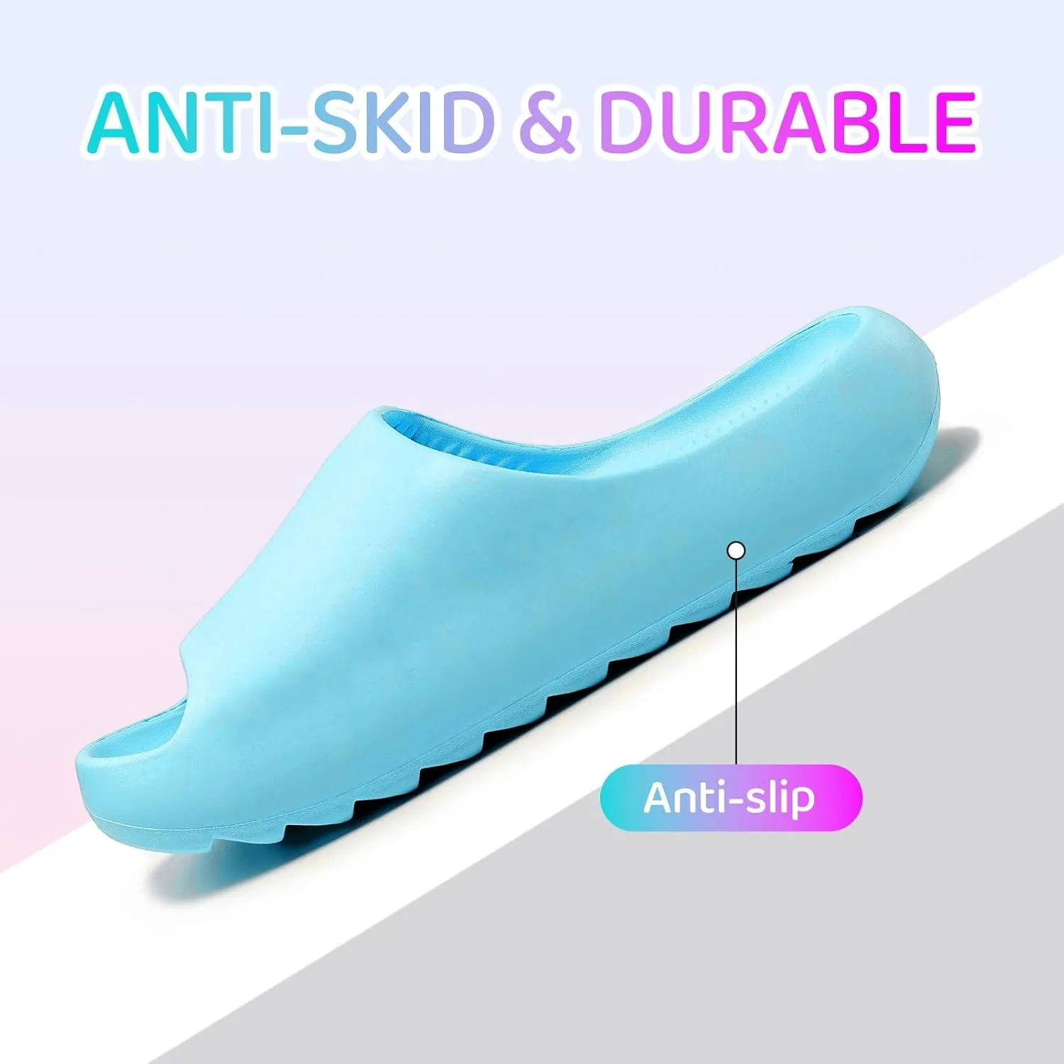 Cloud Slides for Kids,Boys Girls Shower Slippers Bathroom Pool Sandals,Toddler Home House Open Toe Comfy Thick Sole Slippers,Summer Non-Slip Beach Shoes