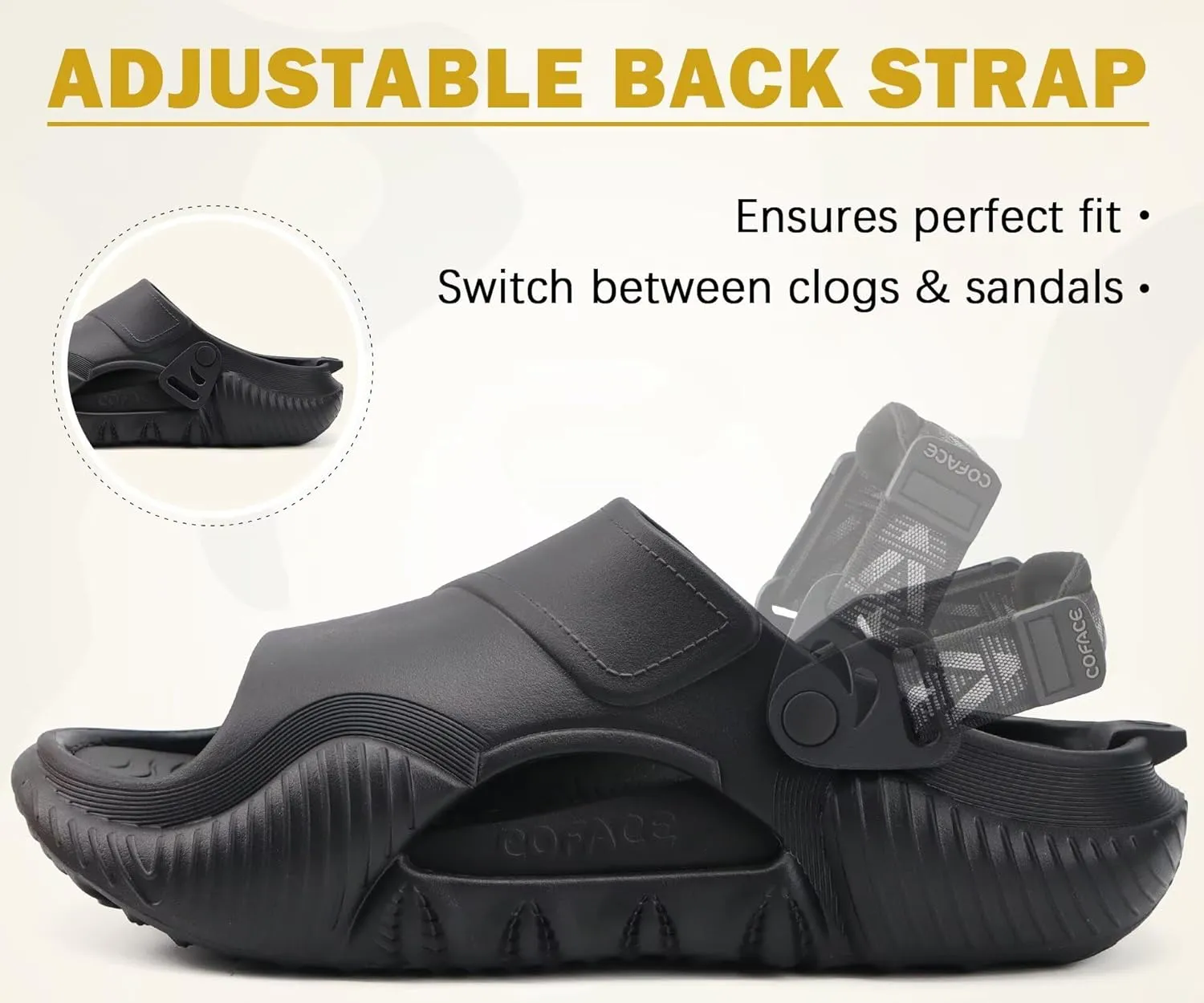 COFACE Mens Orthotic Clogs Orthopedic Mules for Men Recovery Sandals Man Plantar Fasciitis Summer Casual Size 7-15
