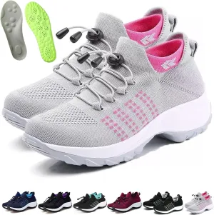 Comfort Wear Orthowear Shoes for Women, Comfortwear Ortho Stretch Cushion Shoes, Air Cushion Orthopedic Walking Nurse Sneakers Wide Width Fit with Insoles