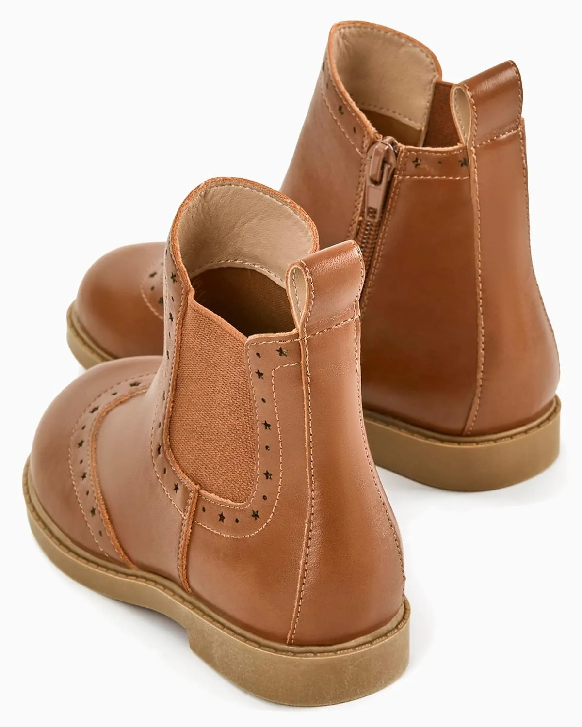 Coutgo Girls Chelsea Ankle Boots Side Zipper Comfortable Combat Dress Booties for Toddler/Little Kid/Big Kids