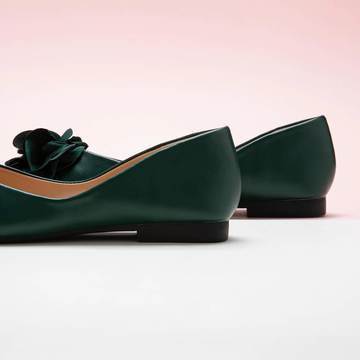 C.Paravano Ballet Flats for Women | Womens Flats Shoes | Square Toe Flats| Women's Flats | Slip On Dress Shoes | Flower Shoes