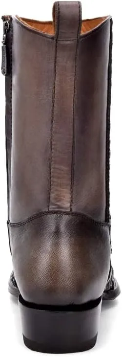 Cuadra Men's Boot in Genuine Leather with Zipper Black