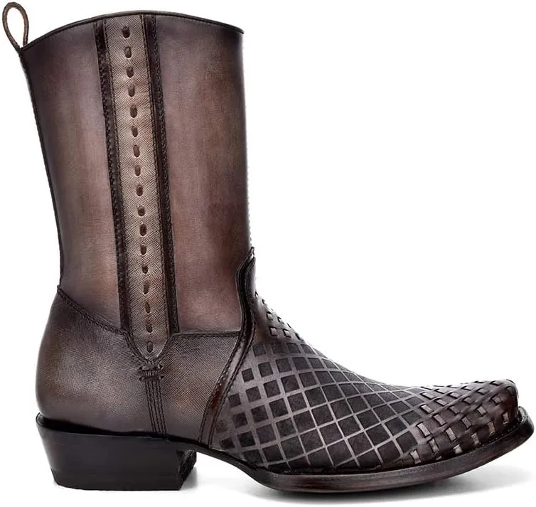 Cuadra Men's Boot in Genuine Leather with Zipper Black