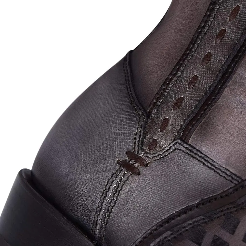 Cuadra Men's Boot in Genuine Leather with Zipper Black
