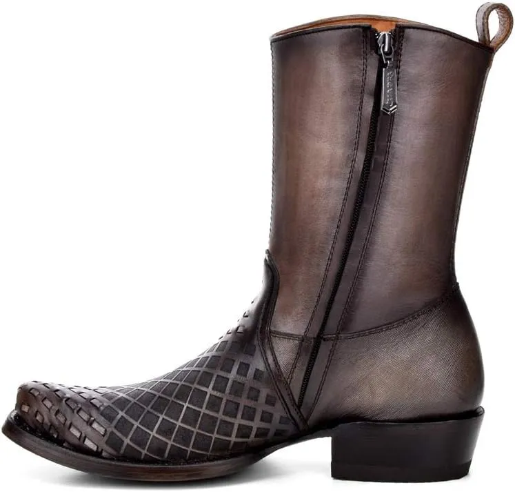 Cuadra Men's Boot in Genuine Leather with Zipper Black