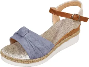 Dheva-C Orthopedic Wedge Sandals for Women Summer Dressy Open Toe Ankle Strap Platform Sandals Casual Strappy Low Wedges Slip on Sandals Zipper Beach Sandals Dress Shoes Comfortable Outdoor Shoes