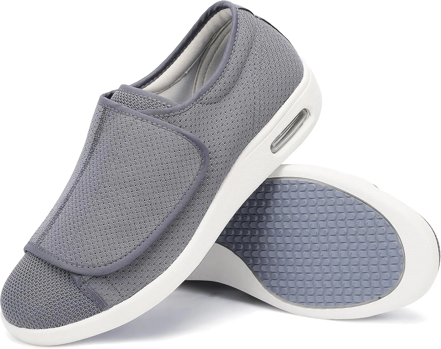Diabetic Shoes for Men, Wide Width Elderly Men's Shoes, Adjustable Closure Lightweight Breathable, Swollen Feet Walking Edema Sneakers