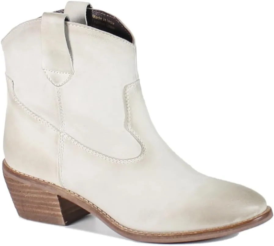 Diba True Womens Outta Town Round Toe Pull On Casual Boots Ankle Mid Heel 2-3" - Off White