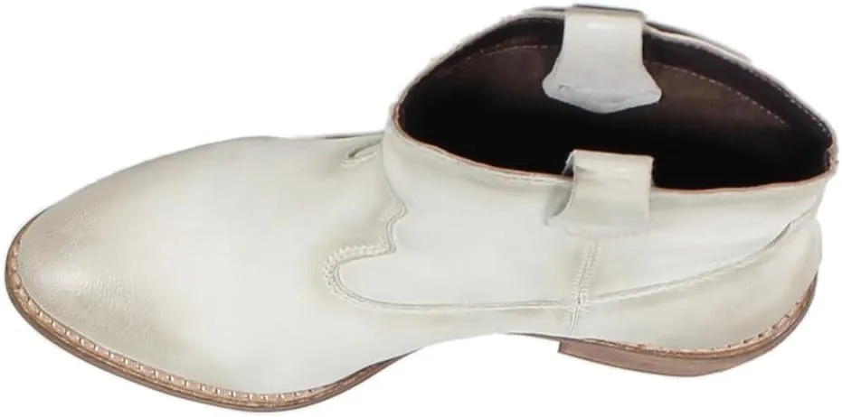 Diba True Womens Outta Town Round Toe Pull On Casual Boots Ankle Mid Heel 2-3" - Off White