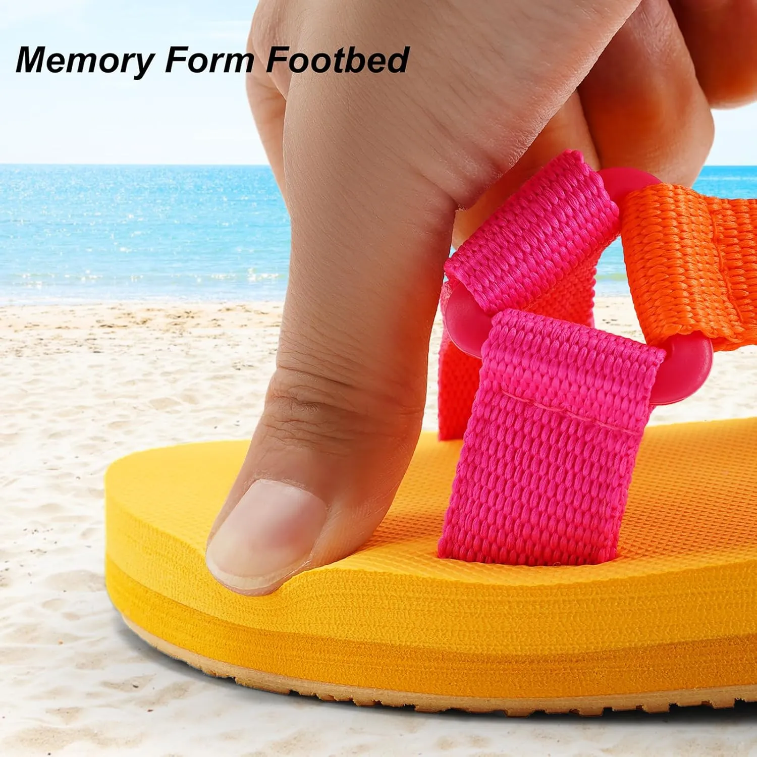 Dodow Women's Sport Sandals - Arch Support Hiking & Beach Water Shoes