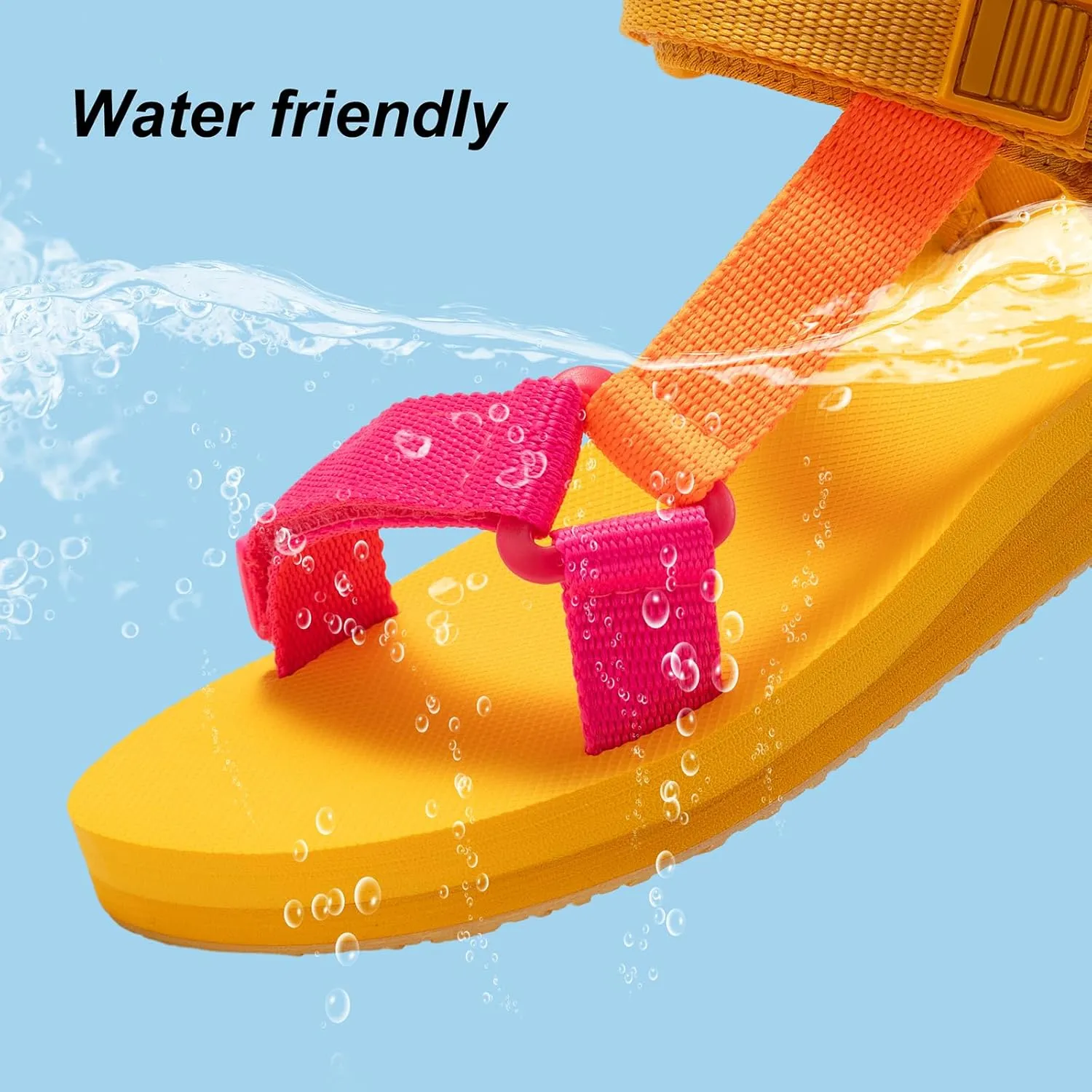 Dodow Women's Sport Sandals - Arch Support Hiking & Beach Water Shoes