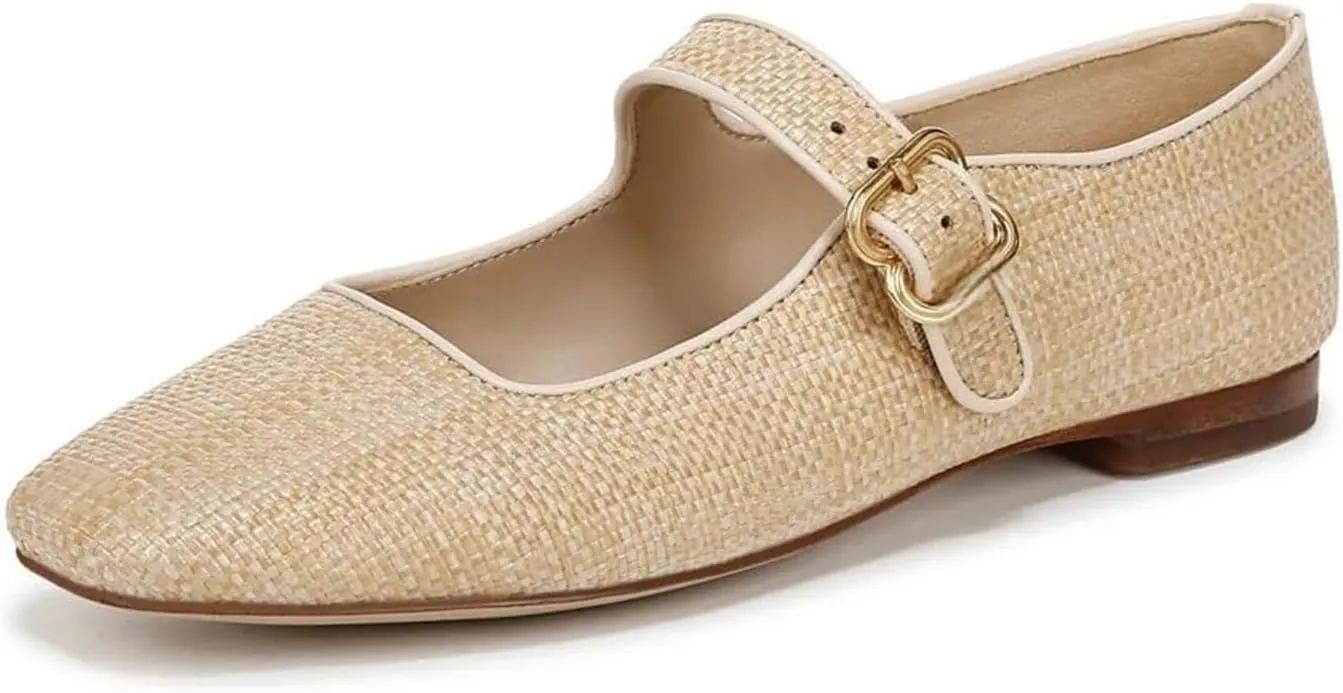 DOEYG Mesh Ballet Flats Shoes for Women Leopard Animal Print Mary Jane Flats Shoes Square Toe Dress Casual Comfortable Velvet Ballerina Shoes