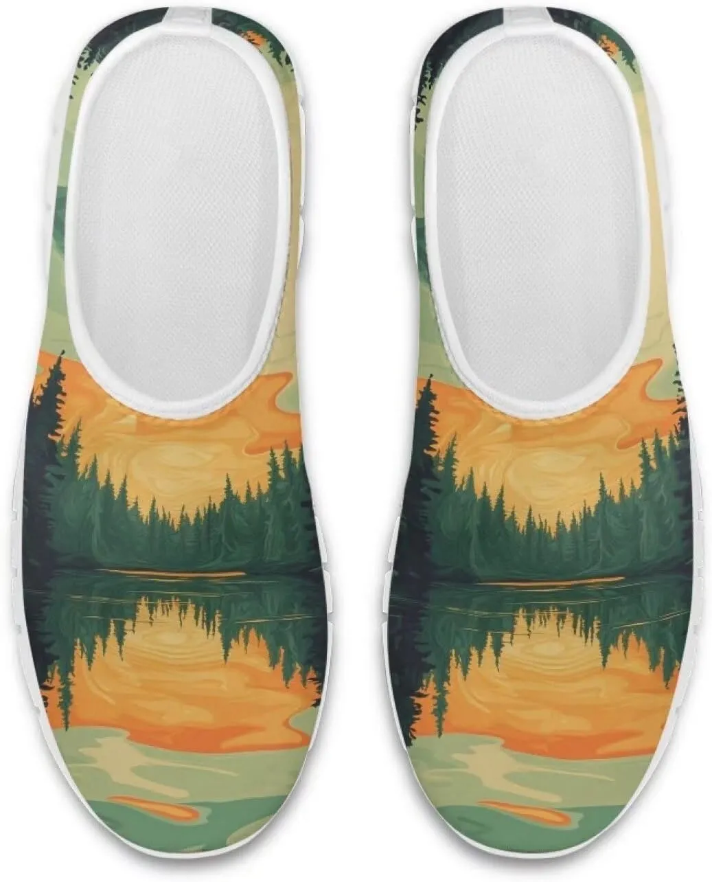 Doojoayie Art Printed Women Slip On Shoes for Ladies Tennis Shoes Daily Casual Footwear