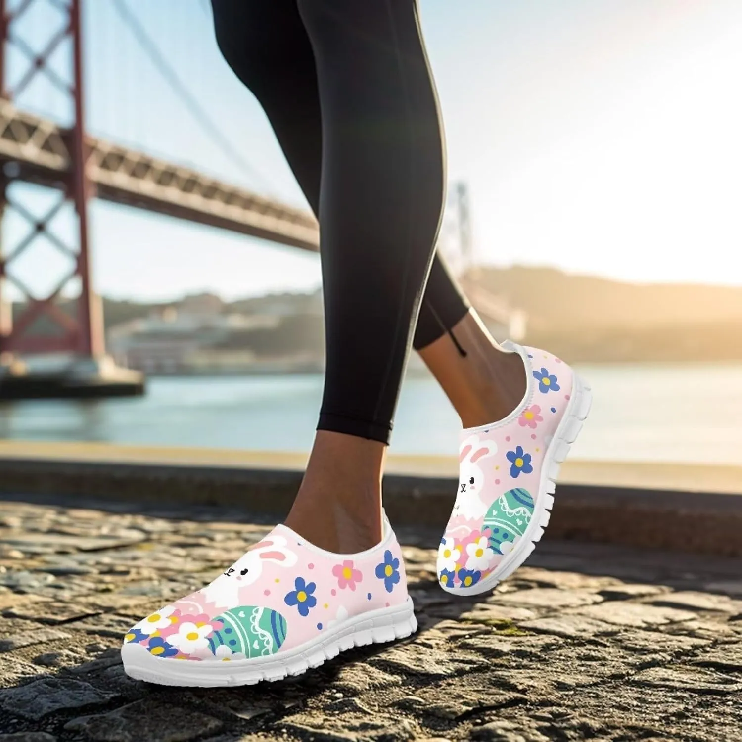 Doojoayie Shoes for Women Slip On Sneakers Novelty Holiday Couple Shoes Flat