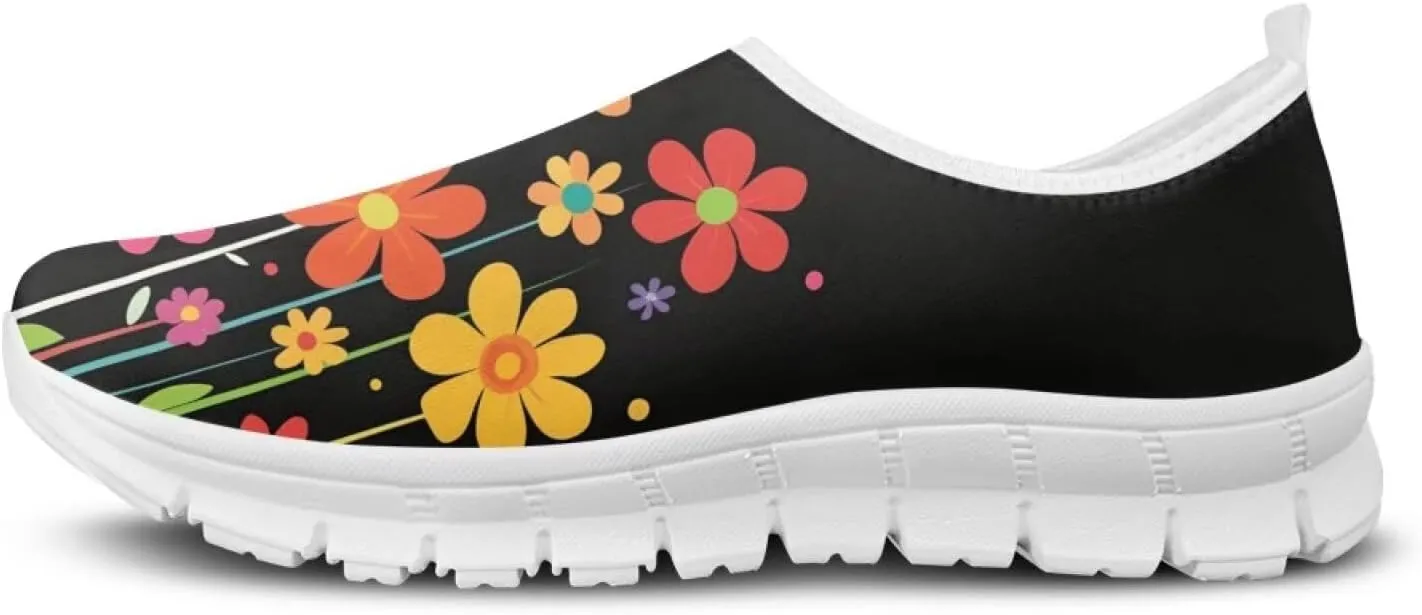 Doojoayie Womens Slip On Walking Shoes Comfort Flats Workout Jogging Driving Shoes
