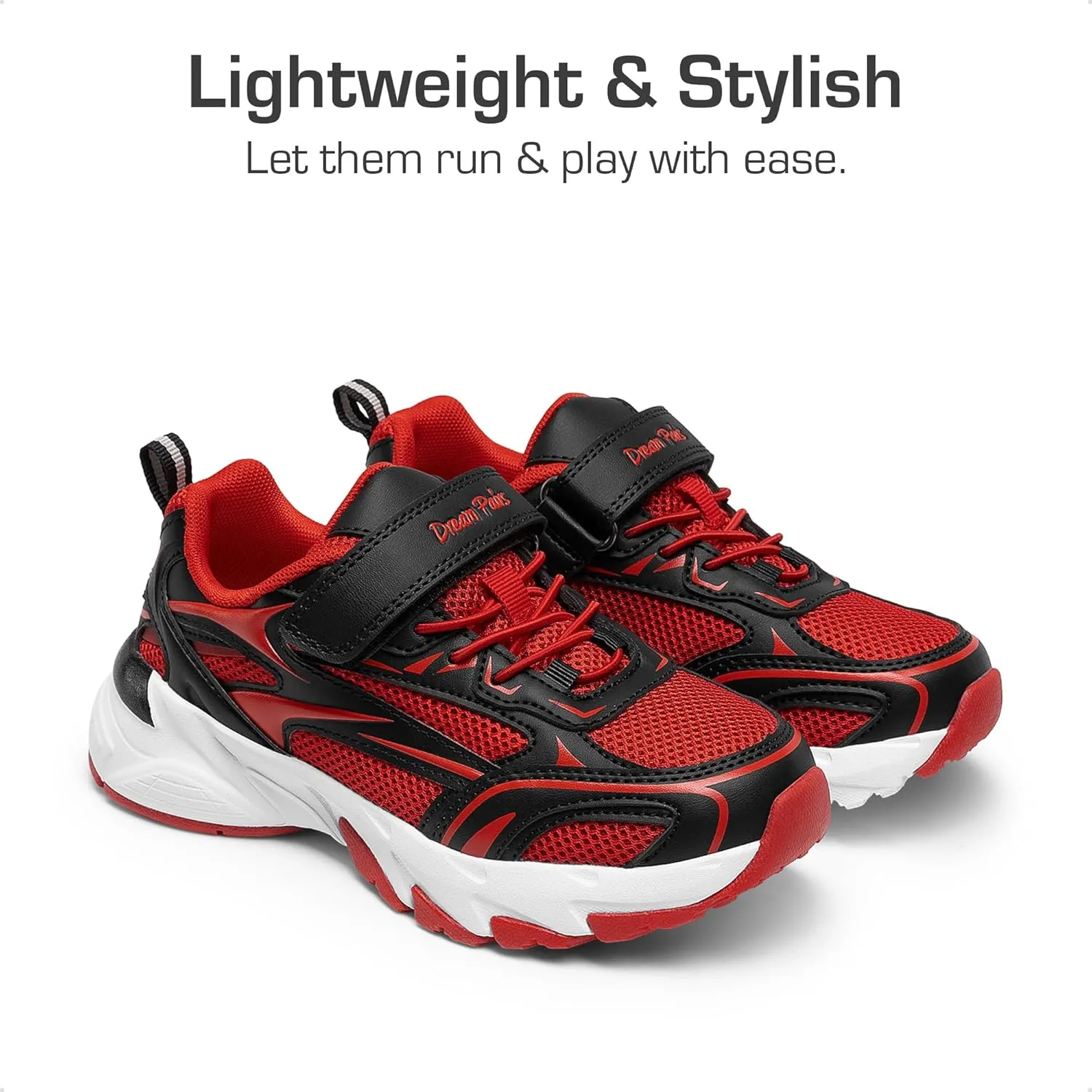 DREAM PAIRS Boys Girls Shoes Kids Tennis Athletic Running Footwear Breathable Walking Sneakers for Little/Big Kid