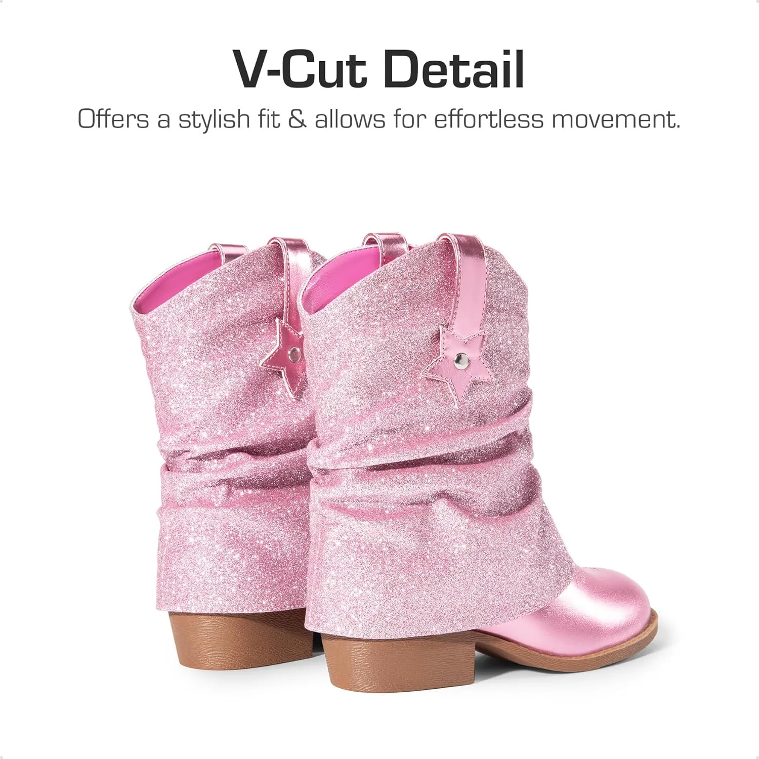 DREAM PAIRS Girls Cowboy Cowgirl Boots 2-in-1 Western Removable Cuff Fold Over Embroidered Fashion Mid Calf Shoes