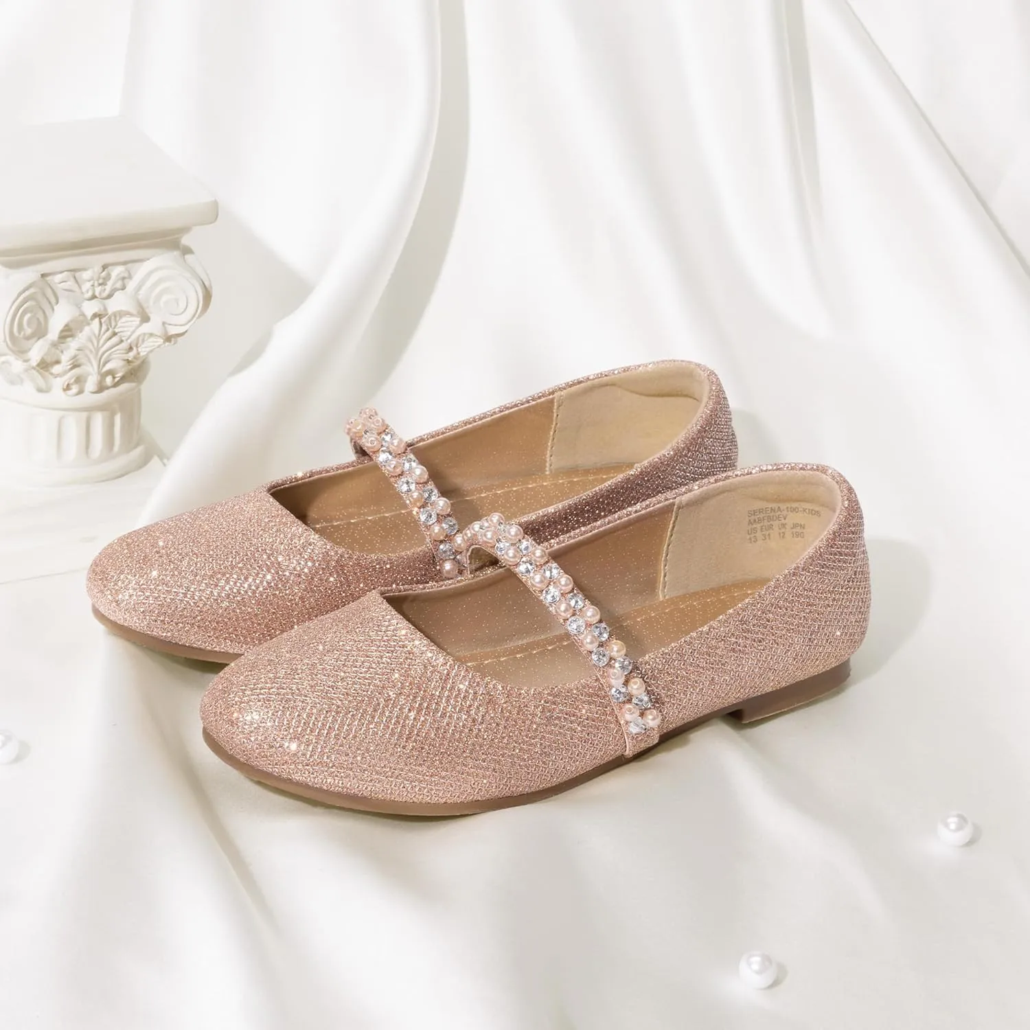DREAM PAIRS Girls Mary Jane Dress Shoes Ballerina Flats for Wedding, Party (Toddler/Little Kid/Big Kid)