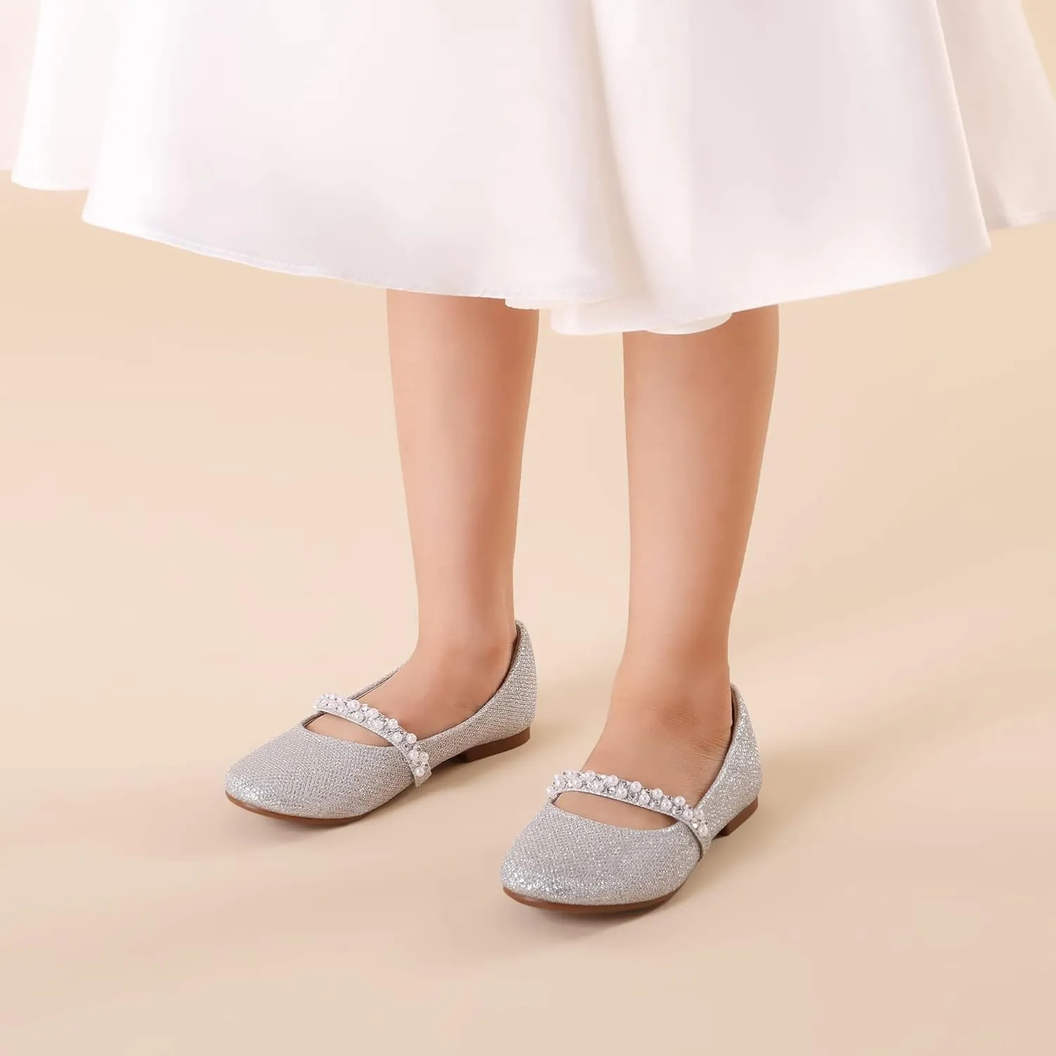 DREAM PAIRS Girls Mary Jane Dress Shoes Ballerina Flats for Wedding, Party (Toddler/Little Kid/Big Kid)