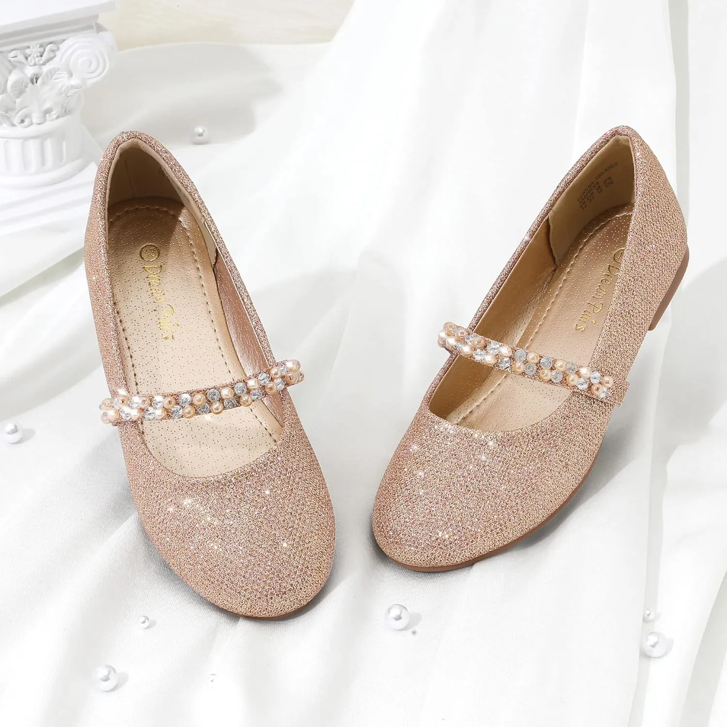 DREAM PAIRS Girls Mary Jane Dress Shoes Ballerina Flats for Wedding, Party (Toddler/Little Kid/Big Kid)