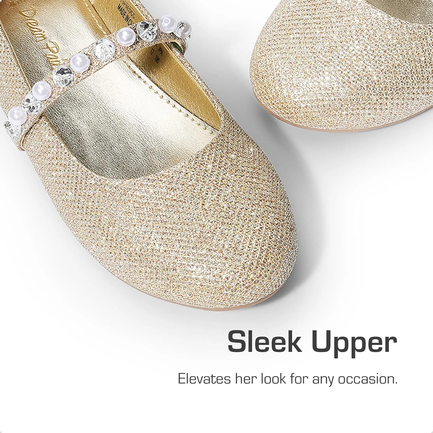 DREAM PAIRS Girls Mary Jane Dress Shoes Ballerina Flats for Wedding, Party (Toddler/Little Kid/Big Kid)