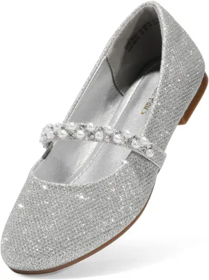 DREAM PAIRS Girls Mary Jane Dress Shoes Ballerina Flats for Wedding, Party (Toddler/Little Kid/Big Kid)