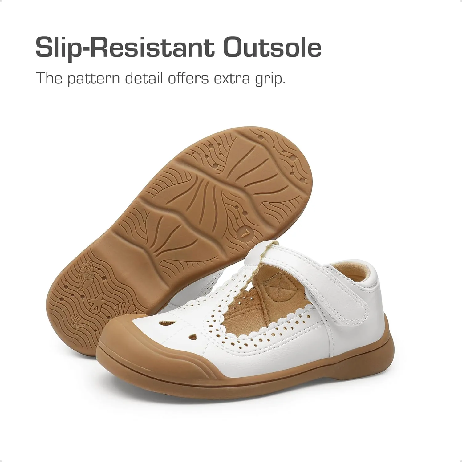 DREAM PAIRS Girls Mary Jane Dress Shoes School Uniform Toe-Protective T-Strap Ballet Flats Toddler Little Kid