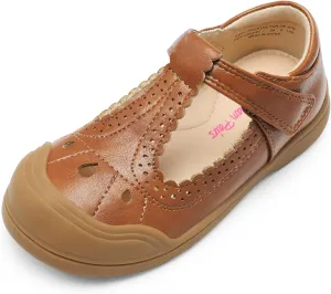 DREAM PAIRS Girls Mary Jane Dress Shoes School Uniform Toe-Protective T-Strap Ballet Flats Toddler Little Kid