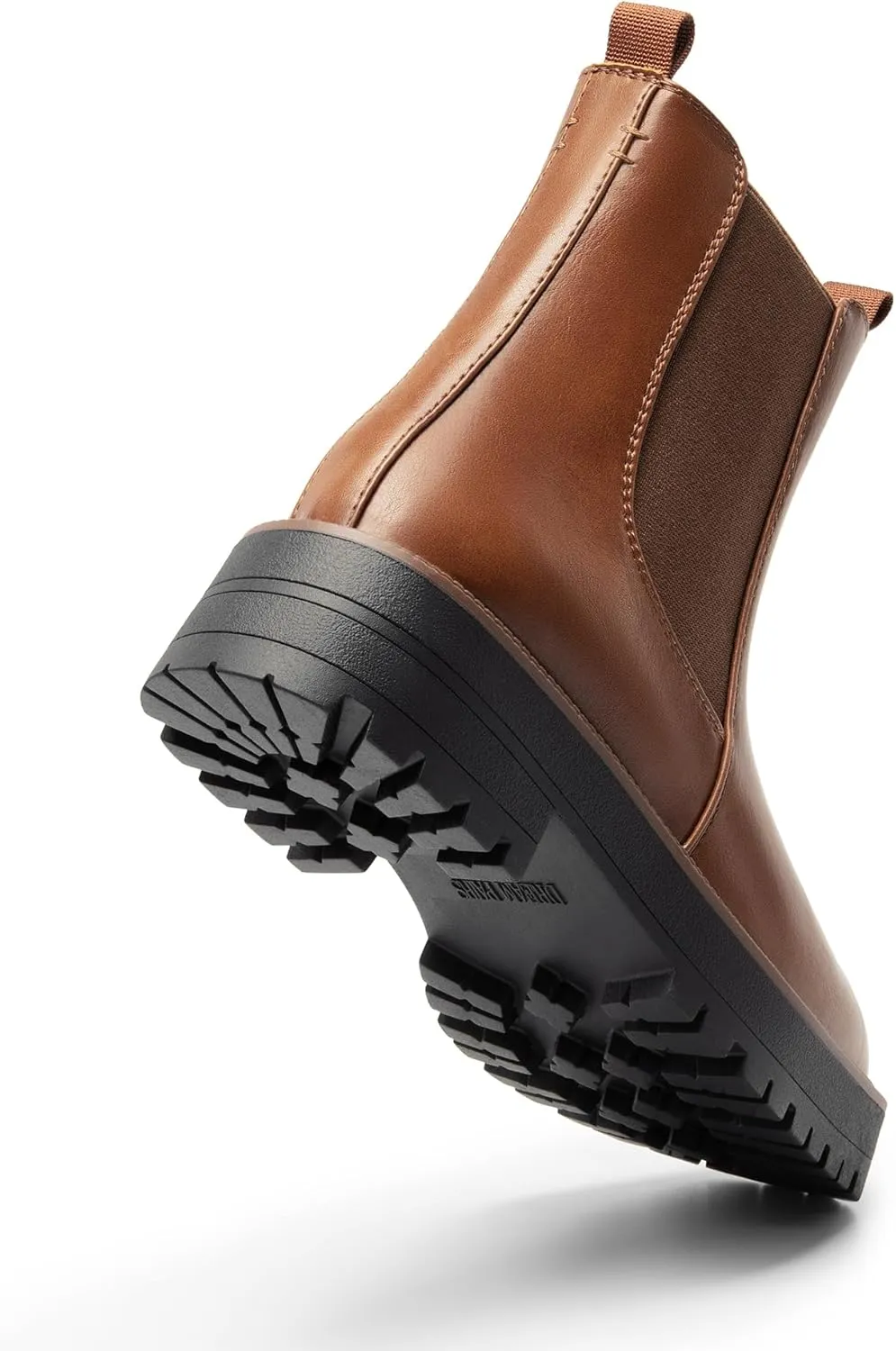 DREAM PAIRS Women's Chelsea Ankle Boots Square Toe Fashion Low Heel Lug Sole Platform Fall Booties Shoes