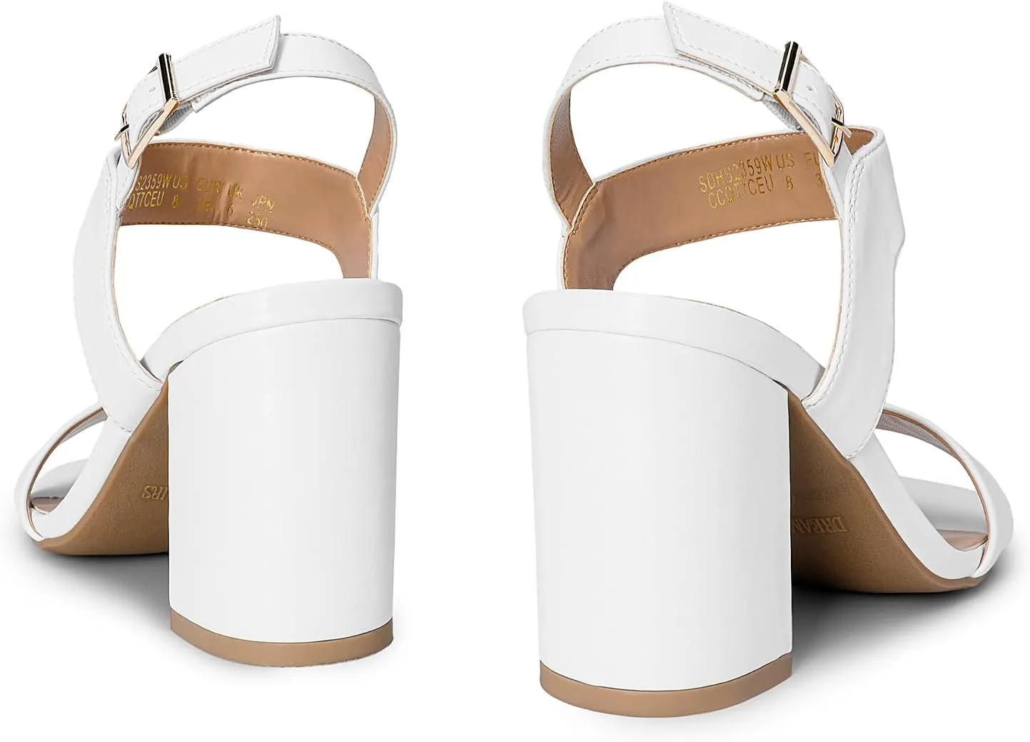 DREAM PAIRS Women's High Chunky Heels Square Toe Block Ankle Strap Dress Comfort Sandals