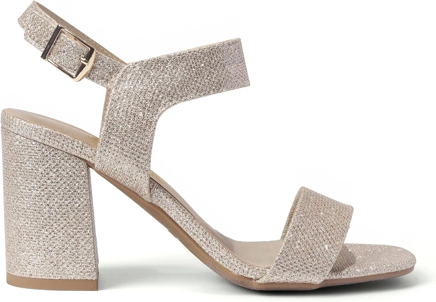 DREAM PAIRS Women's High Chunky Heels Square Toe Block Ankle Strap Dress Comfort Sandals