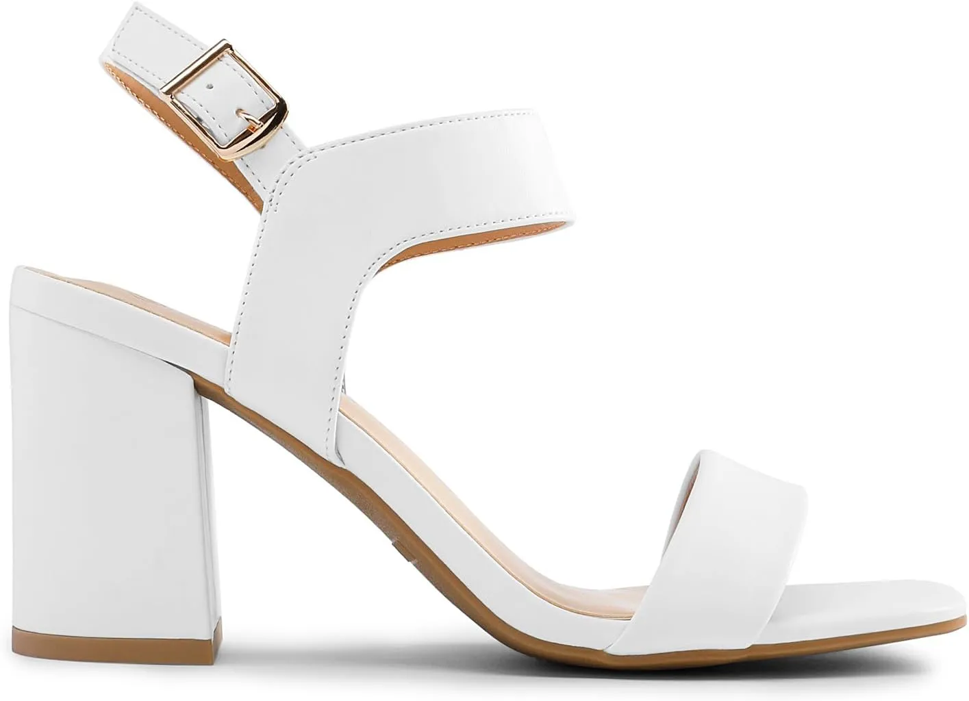 DREAM PAIRS Women's High Chunky Heels Square Toe Block Ankle Strap Dress Comfort Sandals