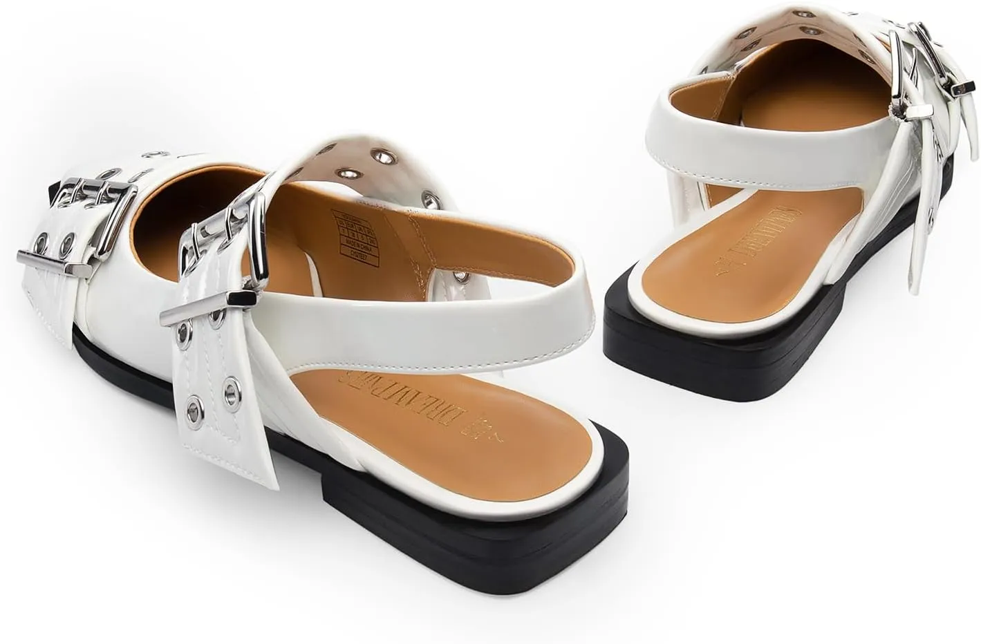 DREAM PAIRS Women's Slingback Ballet Flats, Pointed Toe Buckle Comfortable Dress Slip-on Flat Shoes