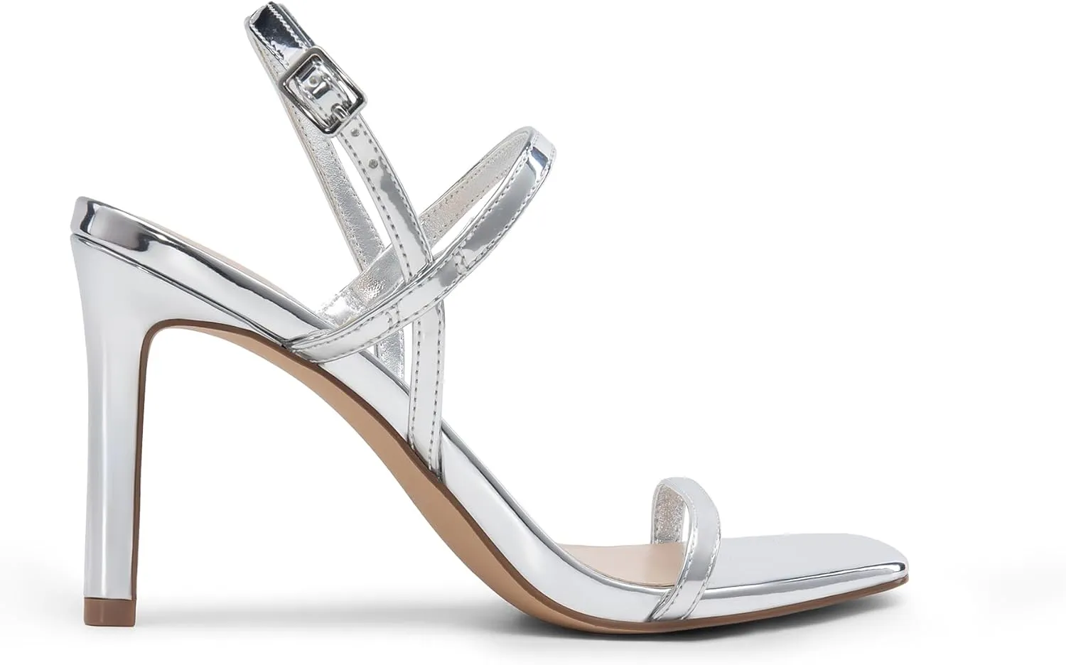 DREAM PAIRS Women’s Slingback Heels High Stilettos Open Square Toe Ankle Strap Pumps Sexy Comfort Strappy Dress Shoes Wedding Bridal Heeled Sandals