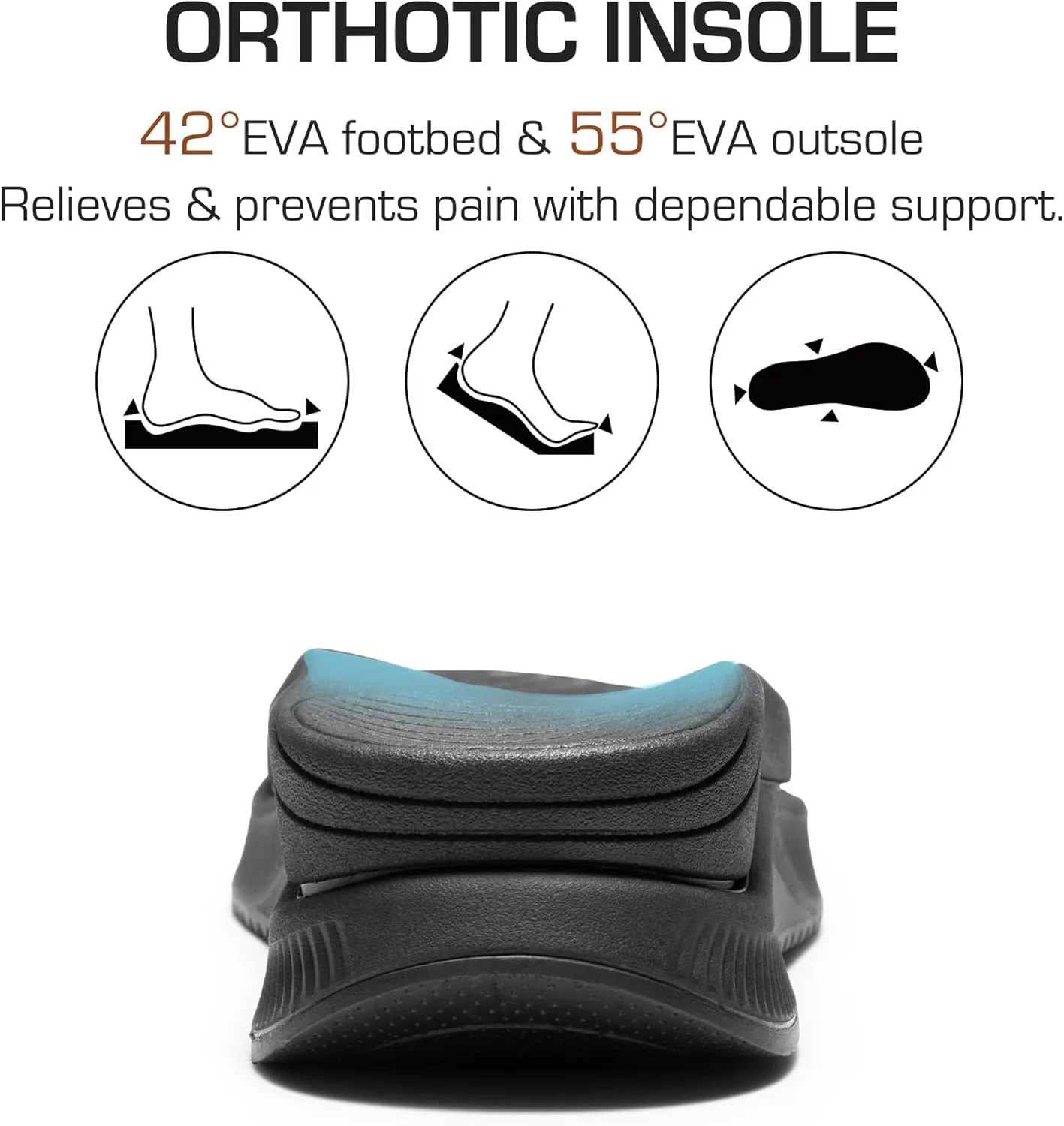 DREAM PAIRS Women's Walking Sandals Arch Support Orthopedic Recovery Hiking Sandals Thick Athletic Cushion Adjustable Strap for Plantar Fasciitis