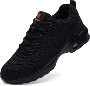 DYKHMILY Steel Toe Shoes for Men Women Lightweight Safety Shoes Steel Toe Sneakers Comfortable Non Slip Work Shoes Composite Indestructible Shoes