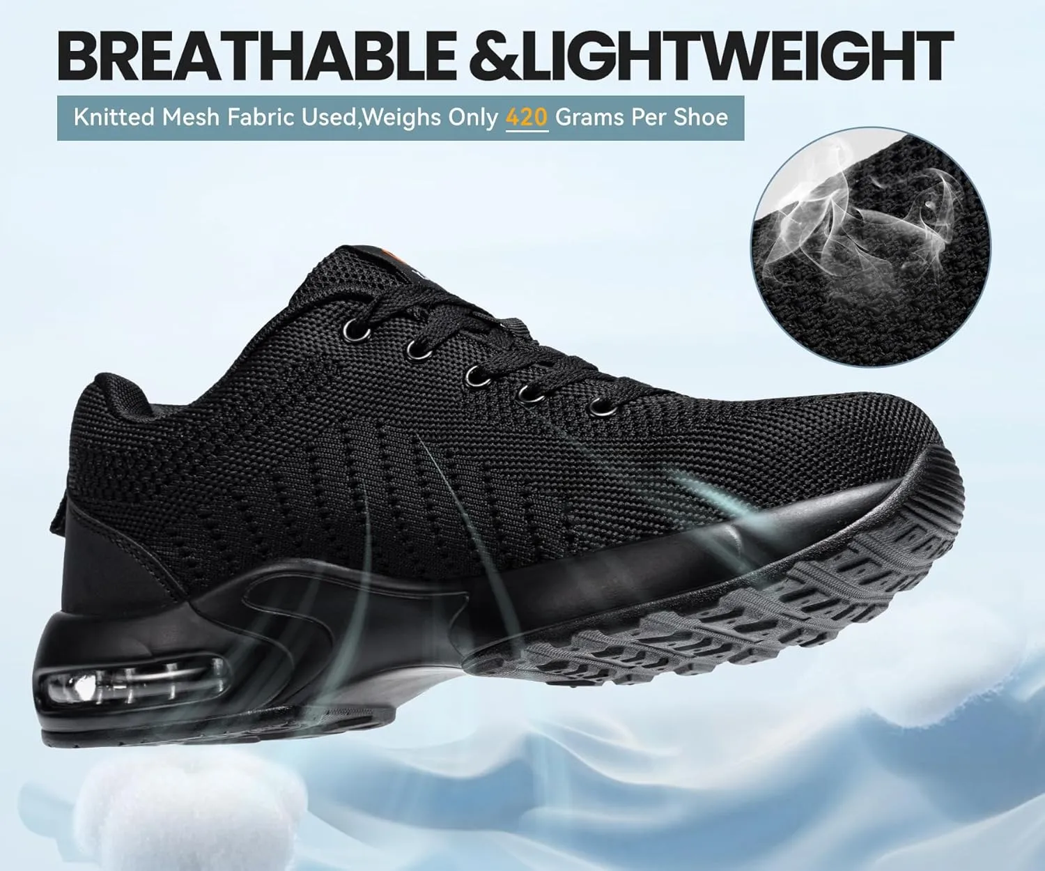 DYKHMILY Steel Toe Shoes for Men Women Lightweight Safety Shoes Steel Toe Sneakers Comfortable Non Slip Work Shoes Composite Indestructible Shoes