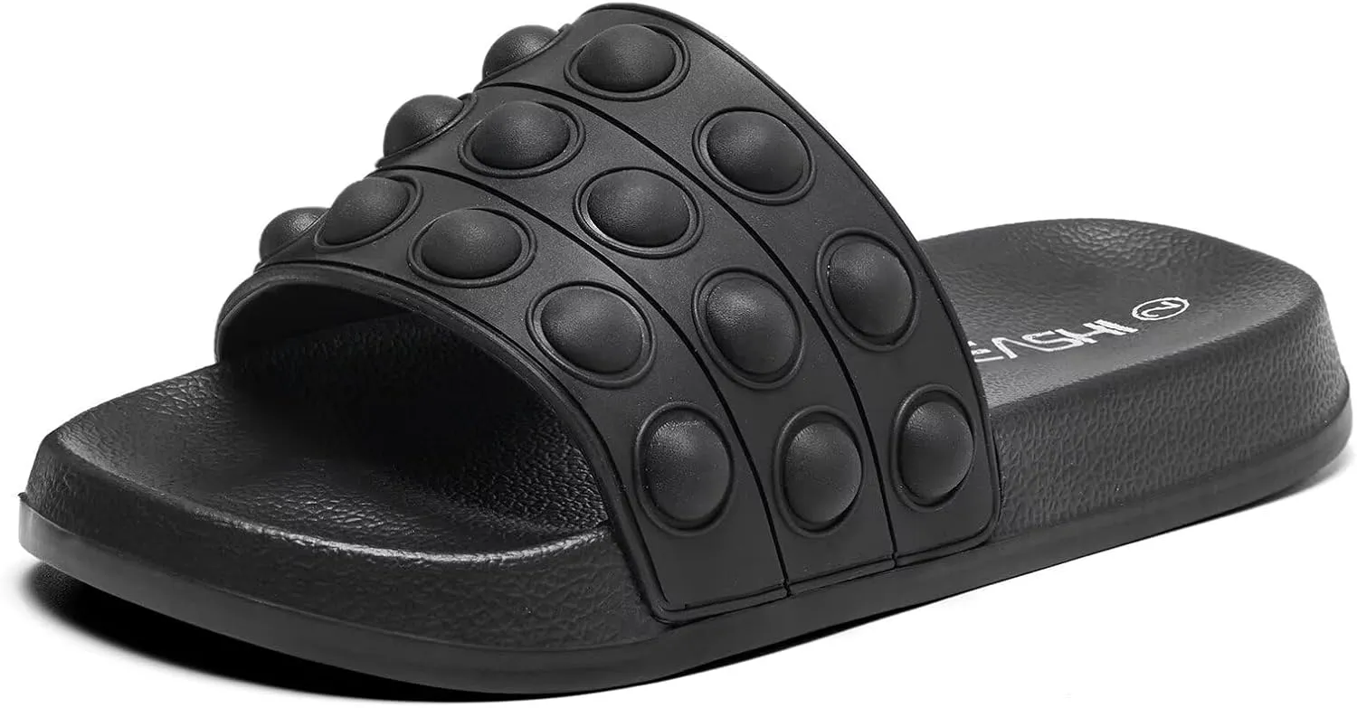 Eashi Slides For Kids,Boys Girls Sandals, Toddler Arch Support Slippers For House Shower Beach Non-Slip