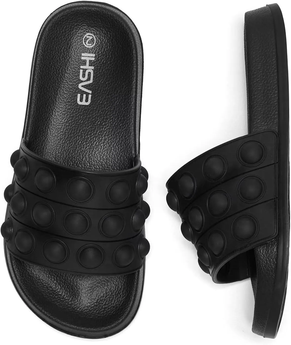 Eashi Slides For Kids,Boys Girls Sandals, Toddler Arch Support Slippers For House Shower Beach Non-Slip