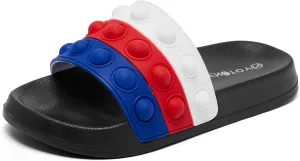 Engtoy Kid Boys Girls Slides Sandals For Kid Unisex Child Slippers Lightweight Non-slip Open Toe comfort Shower Beach Funny Slide Sandals