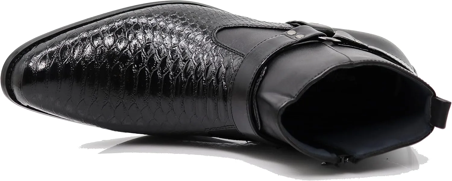 Enzo Romeo WT10 Men's Western Cowboy Motorcycle Ankle Boots