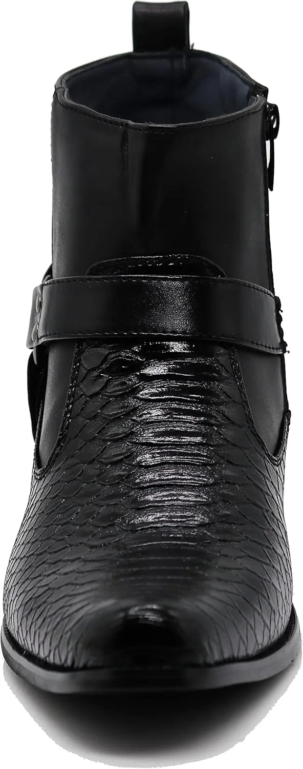 Enzo Romeo WT10 Men's Western Cowboy Motorcycle Ankle Boots
