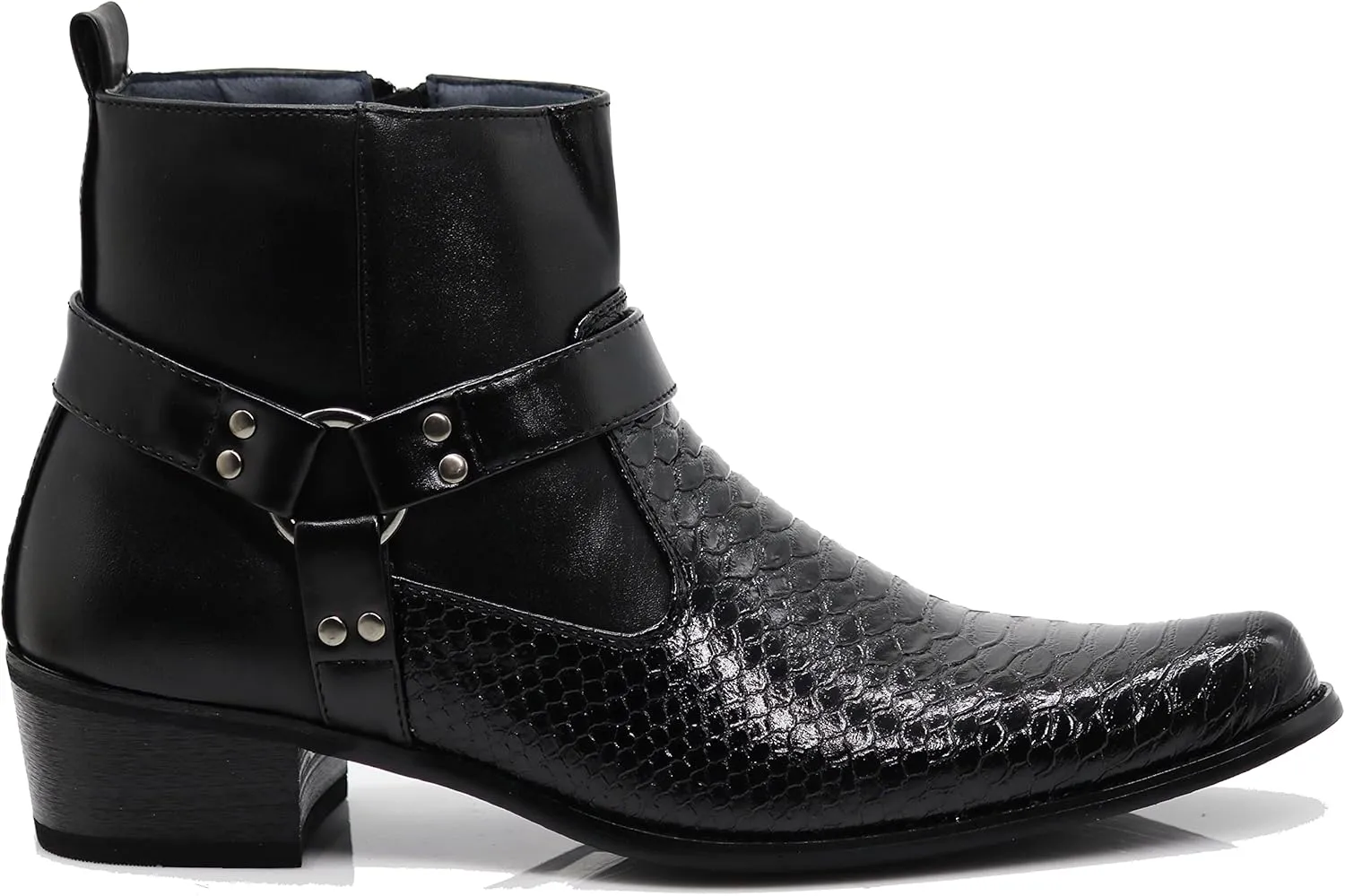 Enzo Romeo WT10 Men's Western Cowboy Motorcycle Ankle Boots