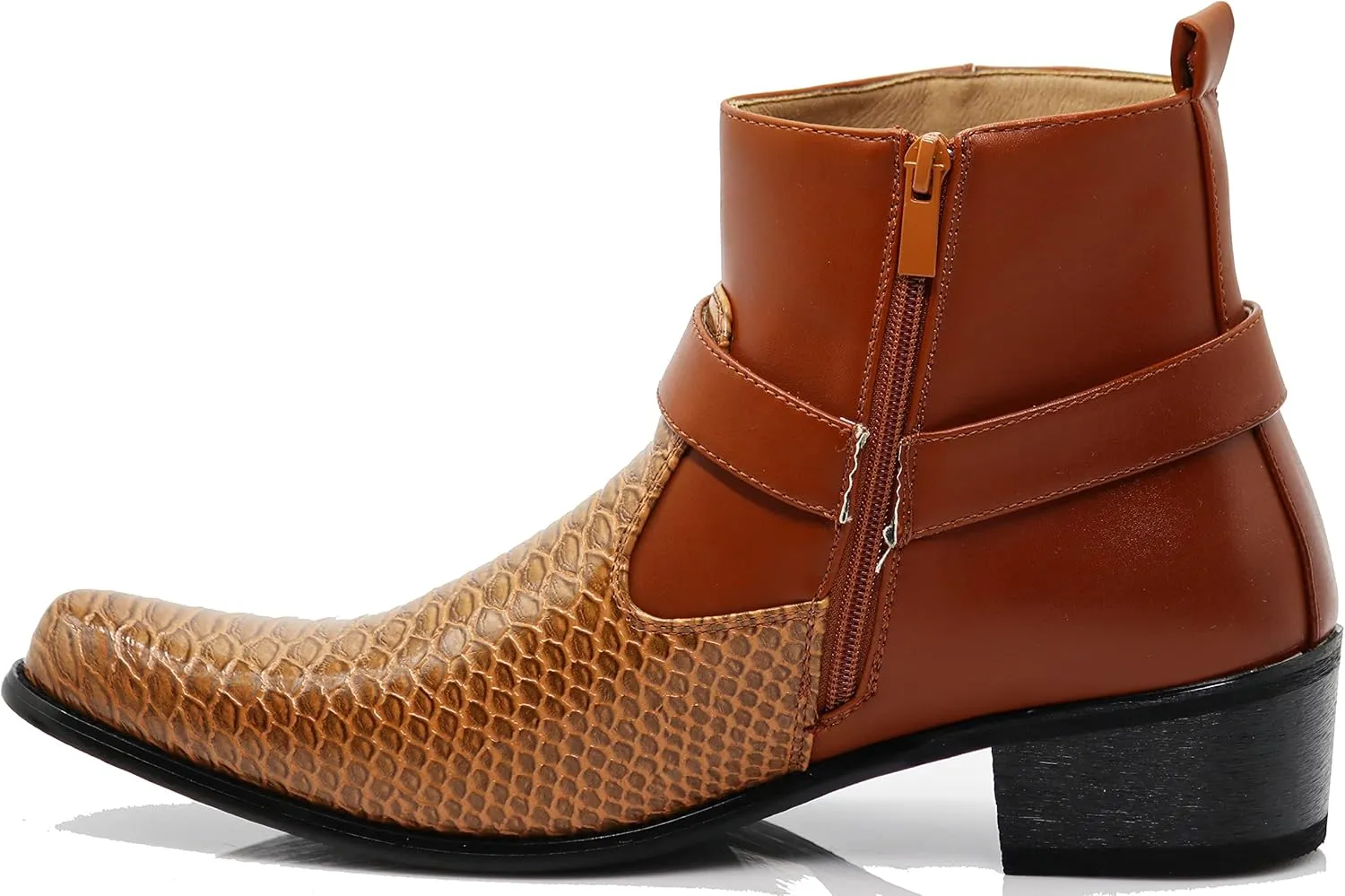 Enzo Romeo WT10 Men's Western Cowboy Motorcycle Ankle Boots