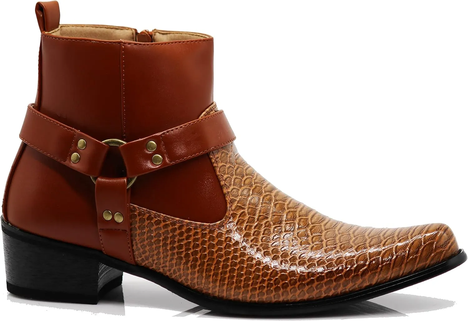 Enzo Romeo WT10 Men's Western Cowboy Motorcycle Ankle Boots