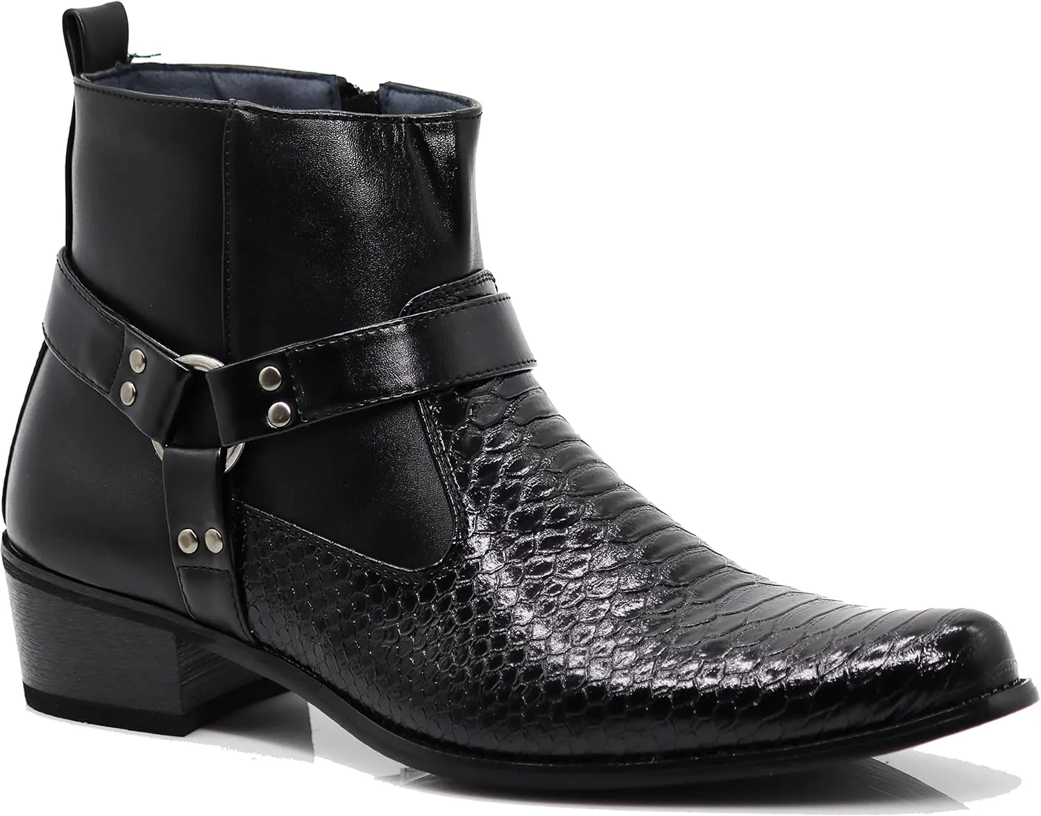 Enzo Romeo WT10 Men's Western Cowboy Motorcycle Ankle Boots