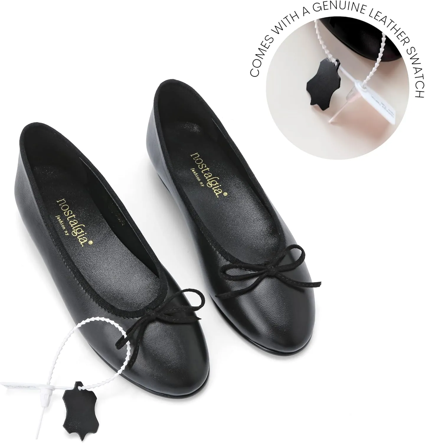 Euphoria Genuine Lambskin Bow Ballet Flats