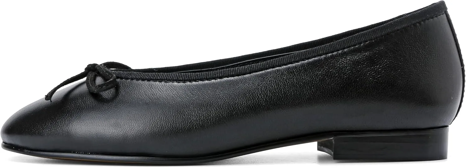 Euphoria Genuine Lambskin Bow Ballet Flats